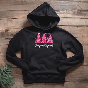 Breast Cancer Awareness Shirt For Women Gnomes Support Squad Hoodie 5 3