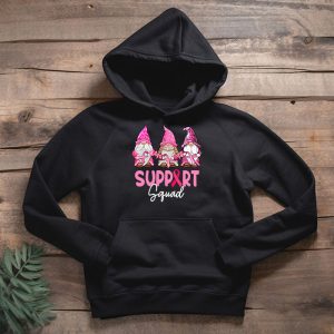 Breast Cancer Awareness Shirt For Women Gnomes Support Squad Hoodie 5