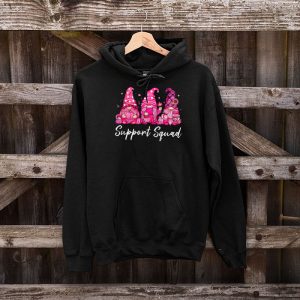 Breast Cancer Awareness Shirt For Women Gnomes Support Squad Hoodie 9 3