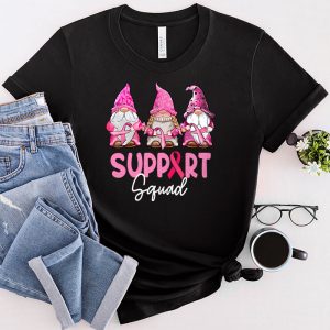 Breast Cancer Awareness Shirt For Women Gnomes Support Squad T Shirt 1