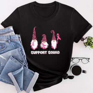 Breast Cancer Awareness Ideas Gnomes Support Squad T-Shirt 3