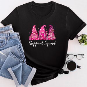 Breast Cancer Awareness Ideas Gnomes Support Squad T-Shirt 4
