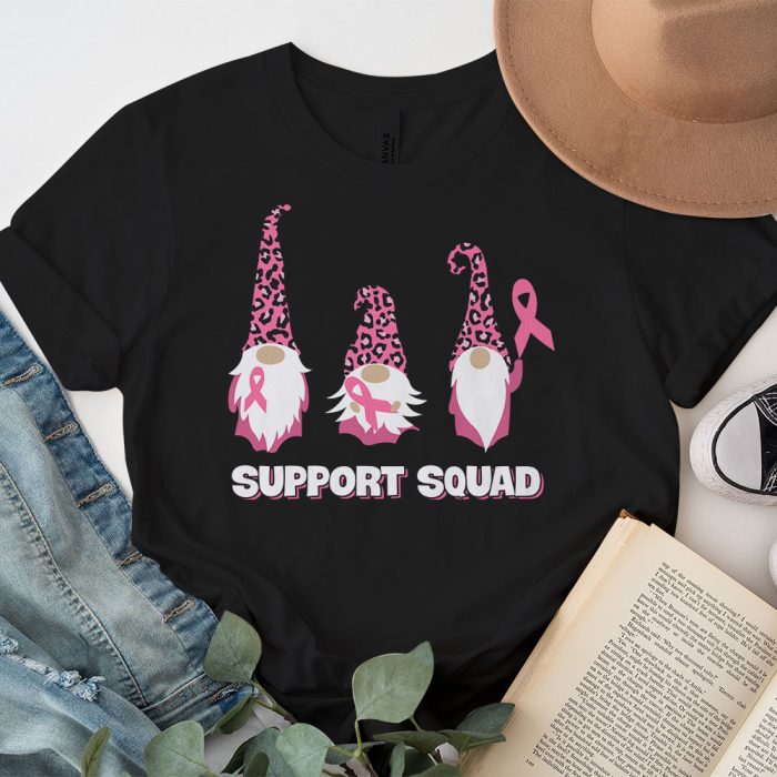 Breast Cancer Awareness Shirt For Women Gnomes Support Squad T Shirt 4 2