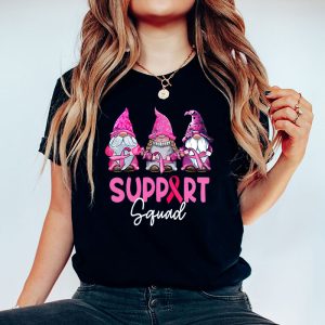 Breast Cancer Awareness Shirt For Women Gnomes Support Squad T Shirt 5