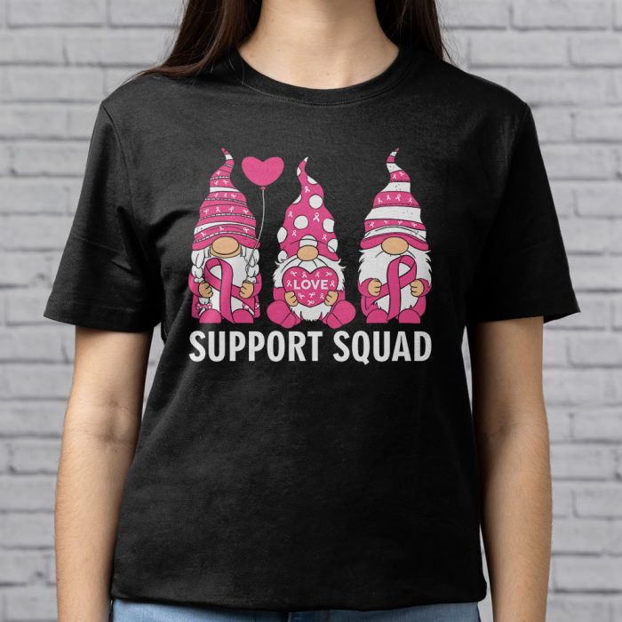 Breast Cancer Awareness Shirt For Women Gnomes Support Squad T Shirt 6 1