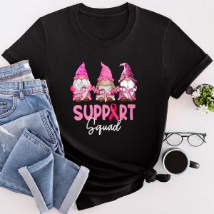 Breast Cancer Awareness Ideas Gnomes Support Squad T-Shirt 1