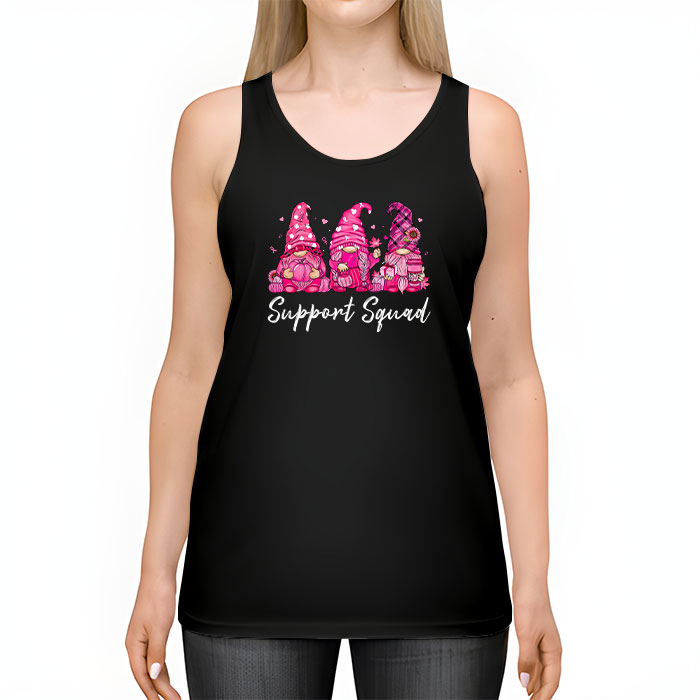 Breast Cancer Awareness Shirt For Women Gnomes Support Squad Tank Top 2 3