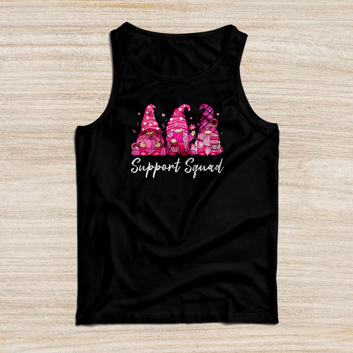 Breast Cancer Awareness Shirt For Women Gnomes Support Squad Tank Top