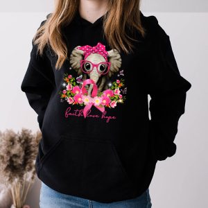 Breast Cancer Cute Elephant With Sunflower And Pink Ribbon Hoodie 3 7