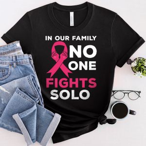 Breast Cancer Support Family Women Breast Cancer Awareness T-Shirt 5