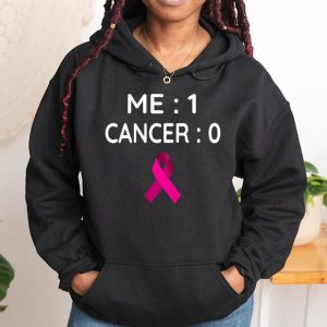 Cancer 0 Me 1 Shirt Breast Cancer Awareness Survivor Gift Hoodie 1 5