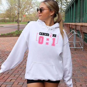 Cancer 0 Me 1 Shirt Breast Cancer Awareness Survivor Gift Hoodie 2 6