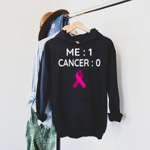 Cancer 0 Me 1 Shirt Breast Cancer Awareness Survivor Gift Hoodie 4 1