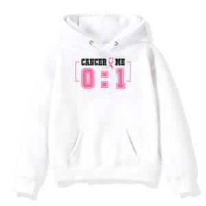 Cancer 0 Me 1 Shirt Breast Cancer Awareness Survivor Gift Hoodie 4 2