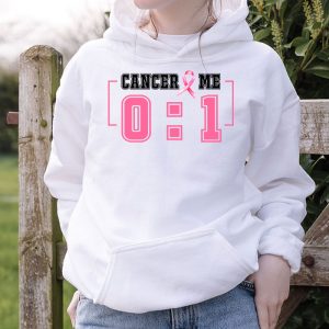 Cancer 0 Me 1 Shirt Breast Cancer Awareness Survivor Gift Hoodie