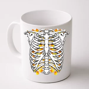 Candy Corn Skeleton Hallween Costume Coffee Mug