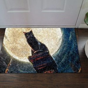 Cat Halloween Doormat Welcome Mat