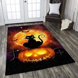 Cat Halloween Rug Carpet Floor Decor