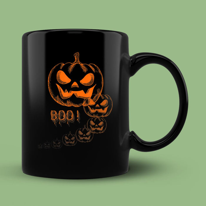 Ceramic Novelty Coffee Mug Boo! Spooky Halloween Pumpkin Graphic Mug