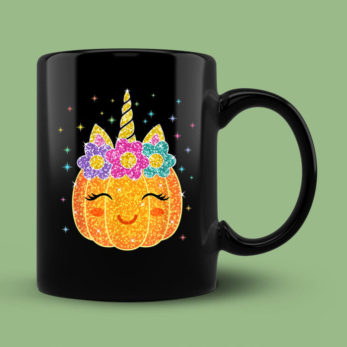 Ceramic Novelty Coffee Mug Cute Unicorn Pumpkin Spooky Halloween Thanksgiving Mug