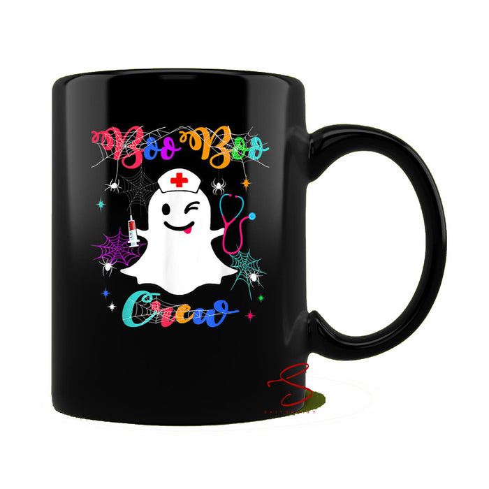 Ceramic Novelty Coffee Mug Funny Spooky Halloween Mug Boo Boo Crew Ghost Ems Emt Paramedic Nurse Spooky Halloween