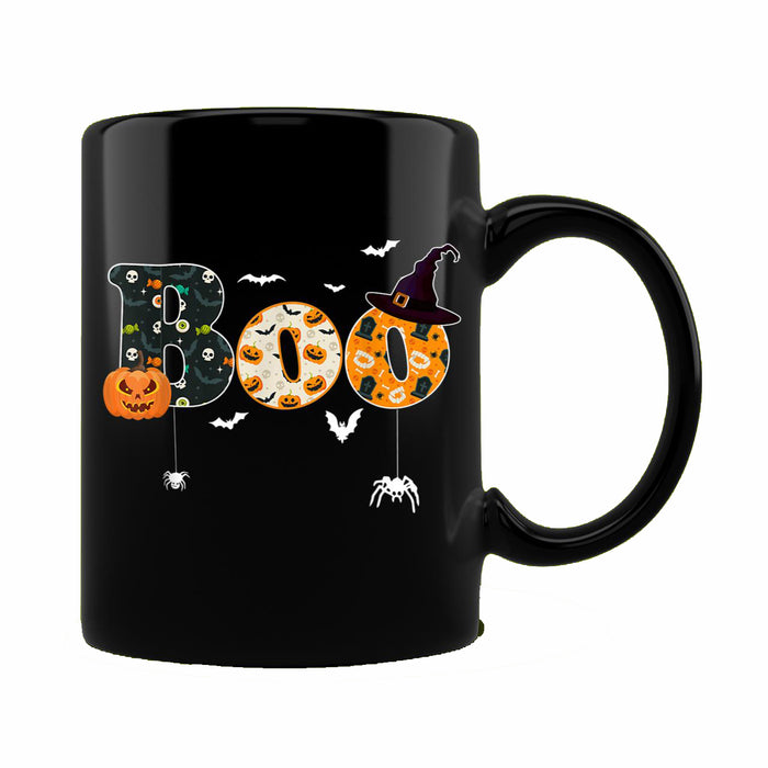 Ceramic Novelty Coffee Mug Funny Spooky Halloween Mug Happy Spooky Halloween Boo Spide Witch Hat Spooky Halloween