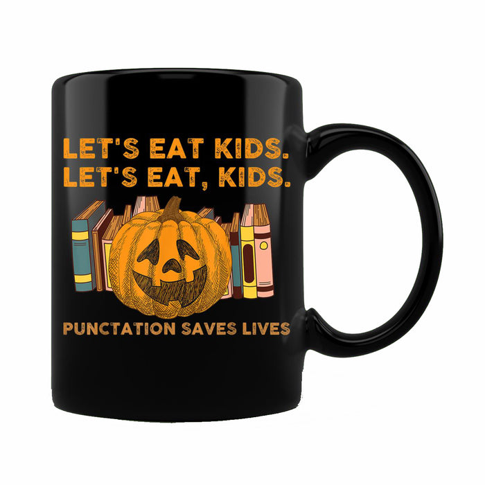 Ceramic Novelty Coffee Mug Funny Teachers Spooky Halloween Pumpkin Mug