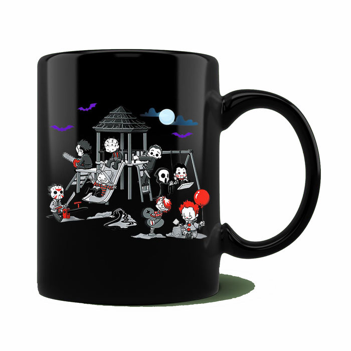 Ceramic Novelty Coffee Mug Horror Clubhouse In Park Spooky Halloween Mug