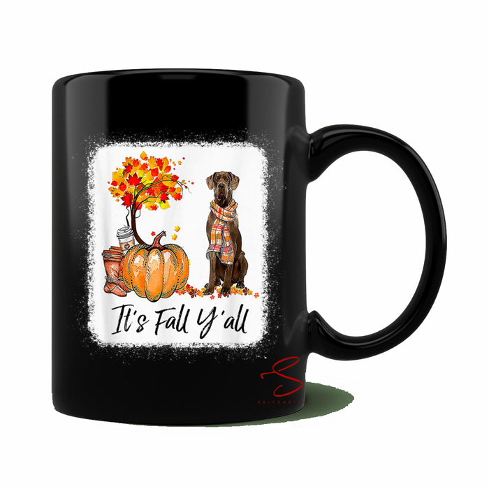 Ceramic Novelty Coffee Mug Spooky Halloween Dog Mug Its Fall Yall Great Dane Dog Lovers Thanksgiving Spooky Halloween