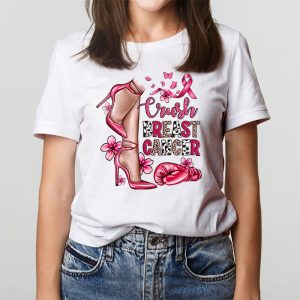 Crush Breast Cancer Bling Pink Ribbon Awareness October T Shirt 3 1