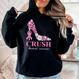 Crush Breast Cancer Bling Pink Ribbon awareness October Hoodie 2 6