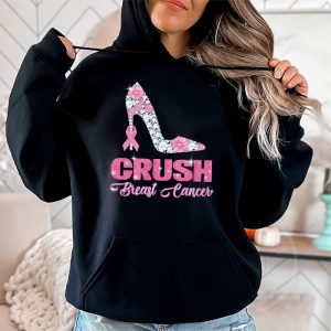 Crush Breast Cancer Bling Pink Ribbon awareness October Hoodie 2 7