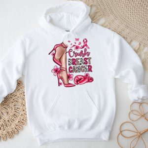 Crush Breast Cancer Bling Pink Ribbon awareness October Hoodie 3 1