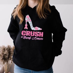 Crush Breast Cancer Bling Pink Ribbon awareness October Hoodie 3 7