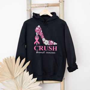 Crush Breast Cancer Bling Pink Ribbon awareness October Hoodie 4 2