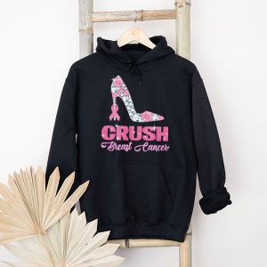 Crush Breast Cancer Bling Pink Ribbon awareness October Hoodie 4 3