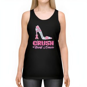 Crush Breast Cancer Bling Pink Ribbon awareness October Tank Top 2 3