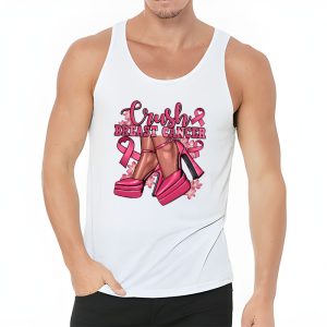 Crush Breast Cancer Bling Pink Ribbon awareness October Tank Top 3