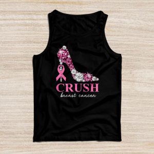 Pink Ribbon Breast Cancer Bling Pink Ribbon Awareness October Special Tank Top 3