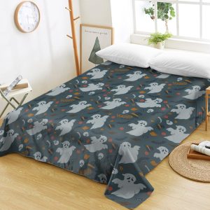 Cute Ghost Halloween Theme SWCD  Bedding Set Bedroom Decor