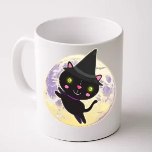 Cute Halloween Cat Moon Coffee Mug