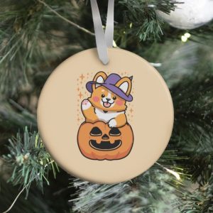 Cute Halloween Corgi Ornament