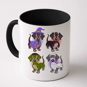 Cute Halloween Dachshunds Coffee Mug