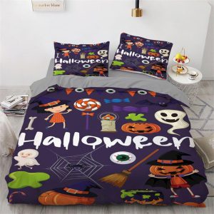 Cute Halloween Full Size Bedding & Pillowcase