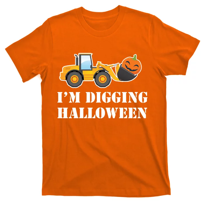 Cute I'm Digging Halloween Tractor Unisex T-Shirt For Adult Kids