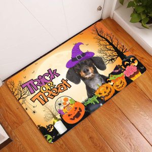Dachshund Halloween Doormat Welcome Mat
