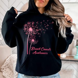 Dandelion Breast Cancer Awareness Pink Ribbon Support Gift Hoodie 2 2