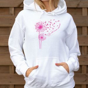 Dandelion Breast Cancer Awareness Pink Ribbon Support Gift Hoodie 3 3