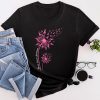 Dandelion Breast Cancer Awareness Pink Ribbon Support Gift T-Shirt