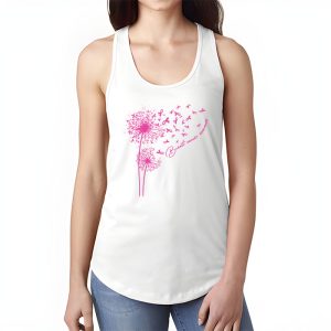 Dandelion Breast Cancer Awareness Pink Ribbon Support Gift Tank Top 1